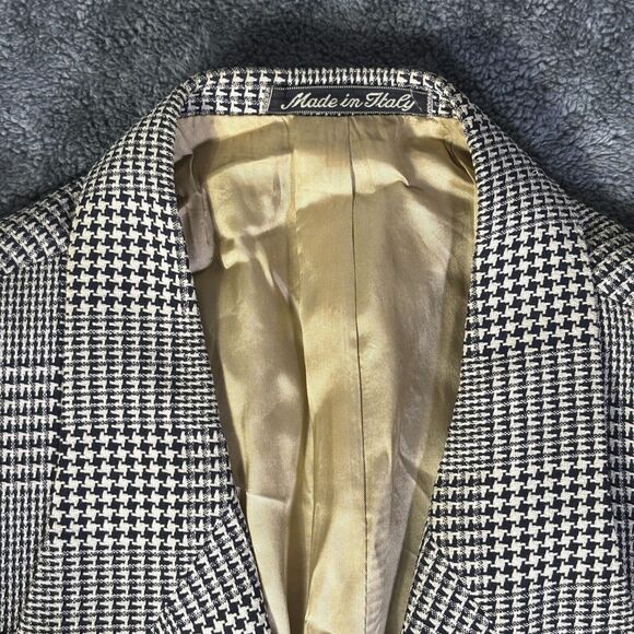 Valentino Uomo Men's Blazer 100% Virgin Wool Glen Plaid Italy Neiman Marcus 44R - Picture 5 of 14